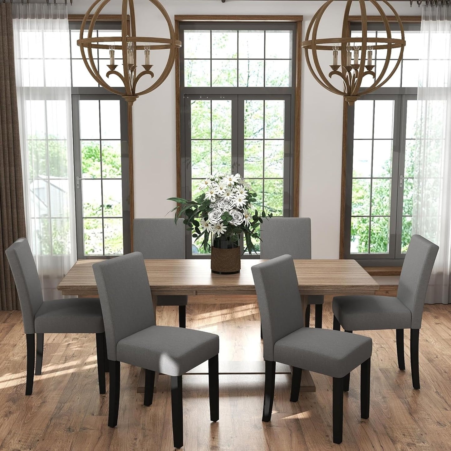 Modern Fabric Upholstered Dining Chairs