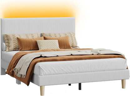 Queen Bed with Adjustable Headboard