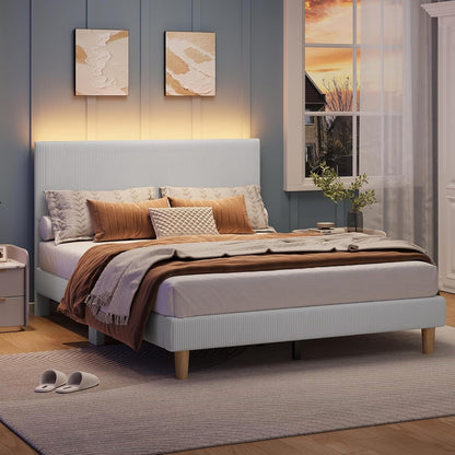 Queen Bed with Adjustable Headboard