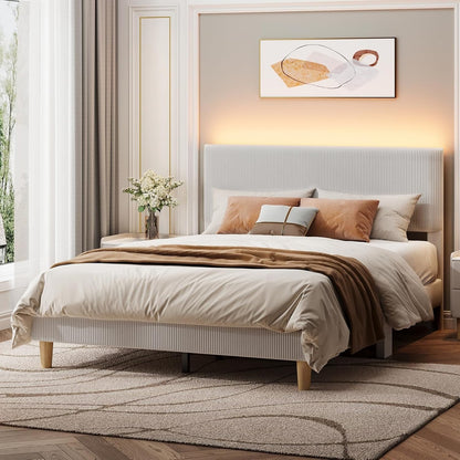 Queen Bed with Adjustable Headboard
