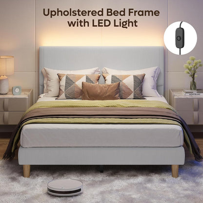 Queen Bed with Adjustable Headboard