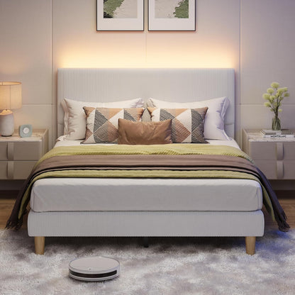 Queen Bed with Adjustable Headboard