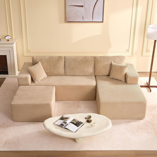 107" Boneless Couch with Deep Seat