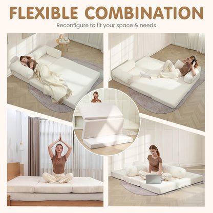 Convertible Sofa Bed Queen,5-in-1