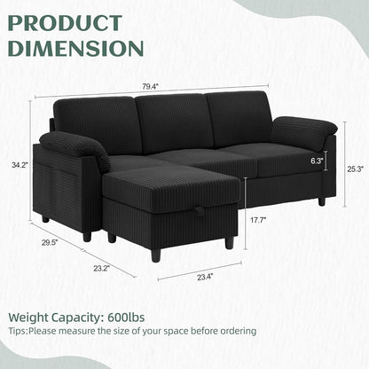 Vongrasig 79" Convertible Sectional
