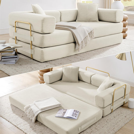 HANXIN 78 Inch Convertible Sleeper Sofa Bed