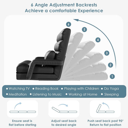 STHOUYN 6-Position Floor Lounge Sofa