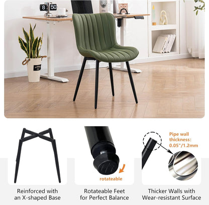 YOUNUOKE Mid-Century Modern Dining Chairs Set of 2