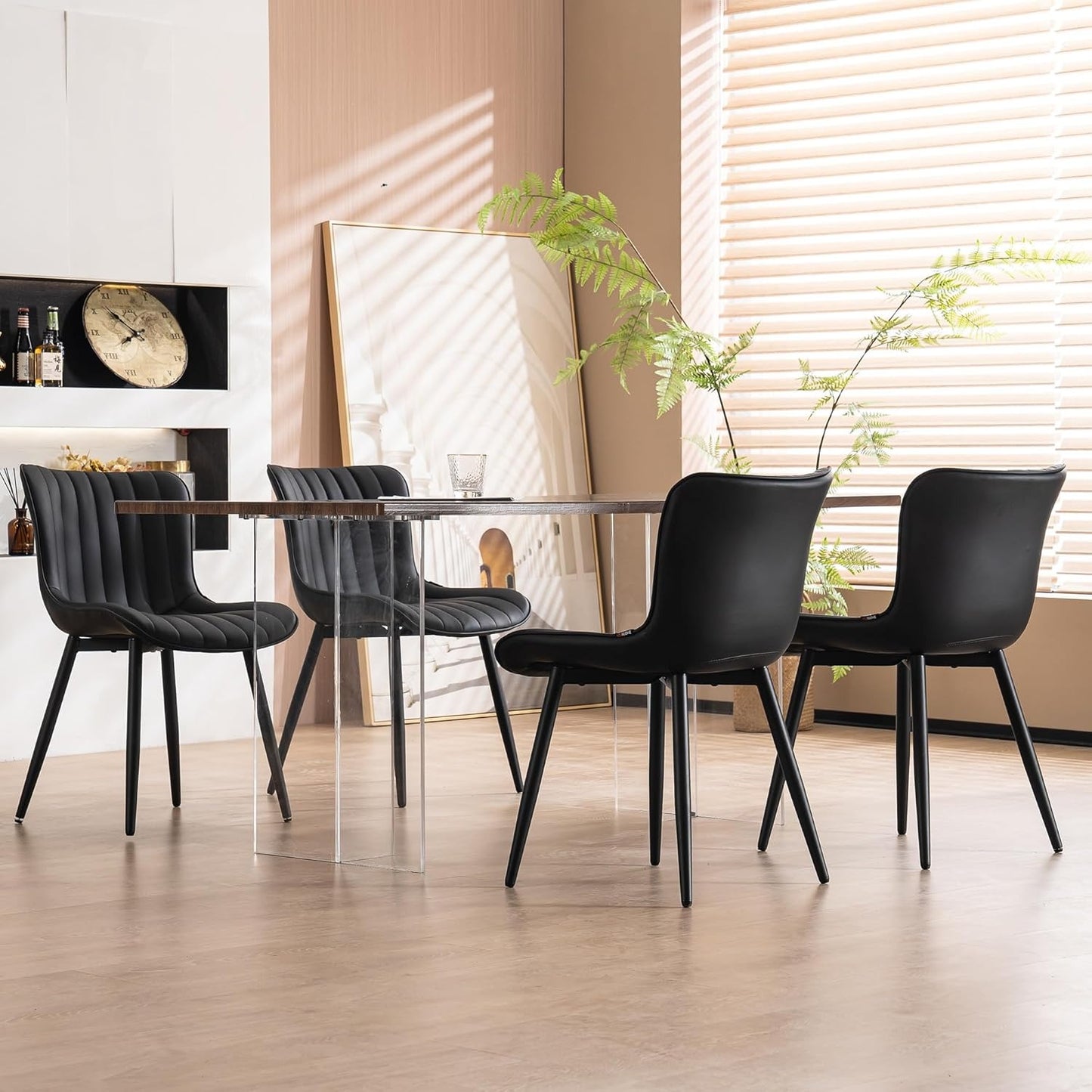 Black Dining Chairs Set of 2