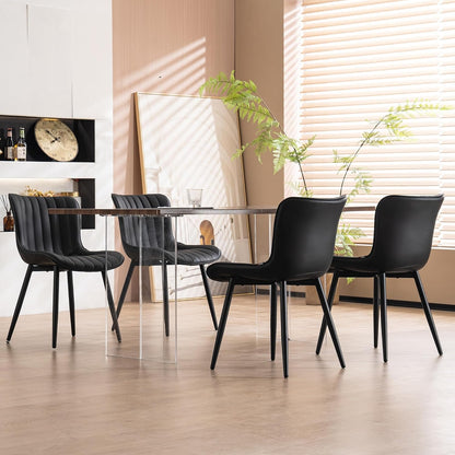 Black Dining Chairs Set of 2